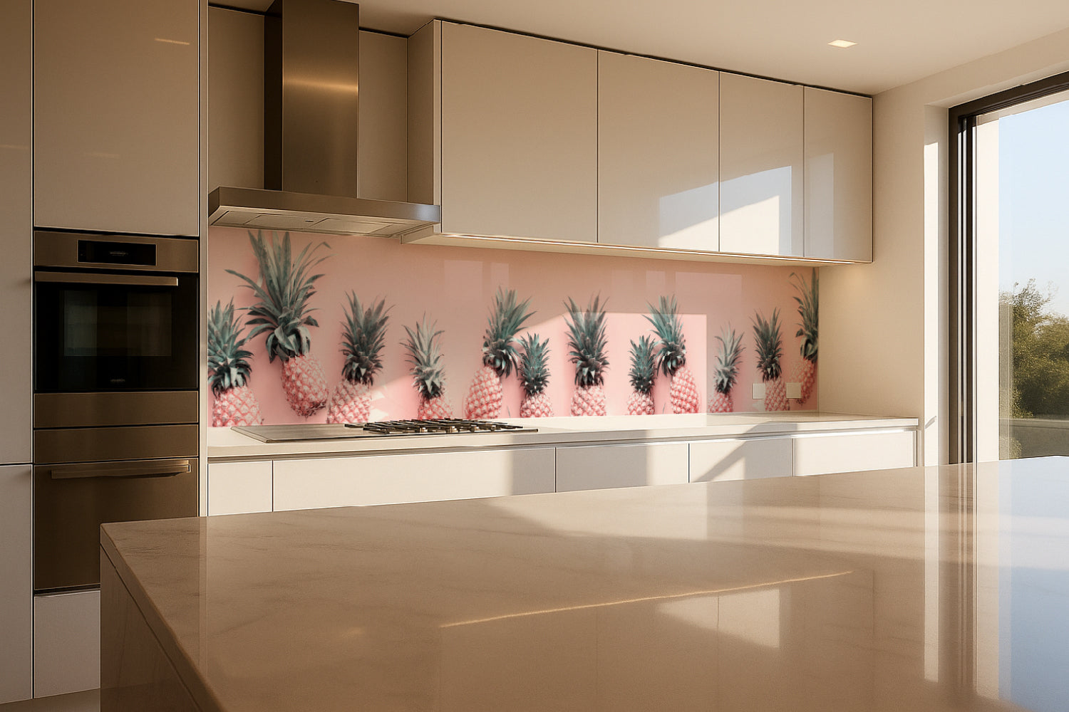 Küchenrückwand Stylische Ananas Design