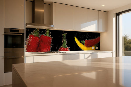 Küchenrückwand Rote & Gelbe Chili