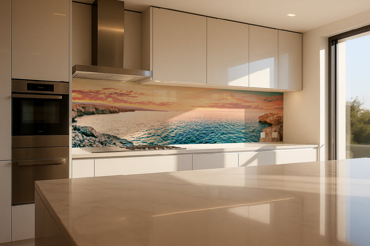 Küchenrückwand Sonnenuntergang am Meer