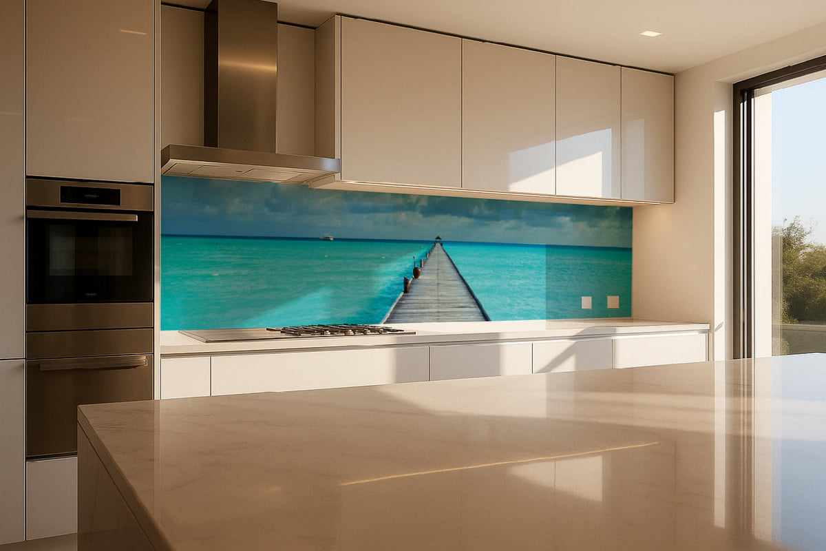 Küchenrückwand Steg ins Meer