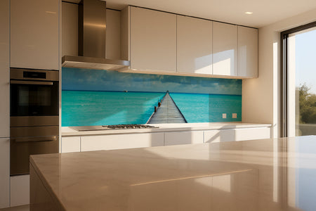 Küchenrückwand Steg ins Meer