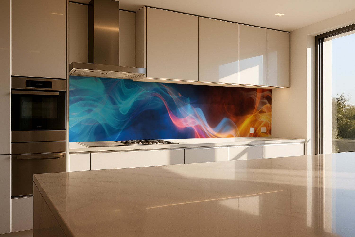 Küchenrückwand Abstraktes Flammenmotiv