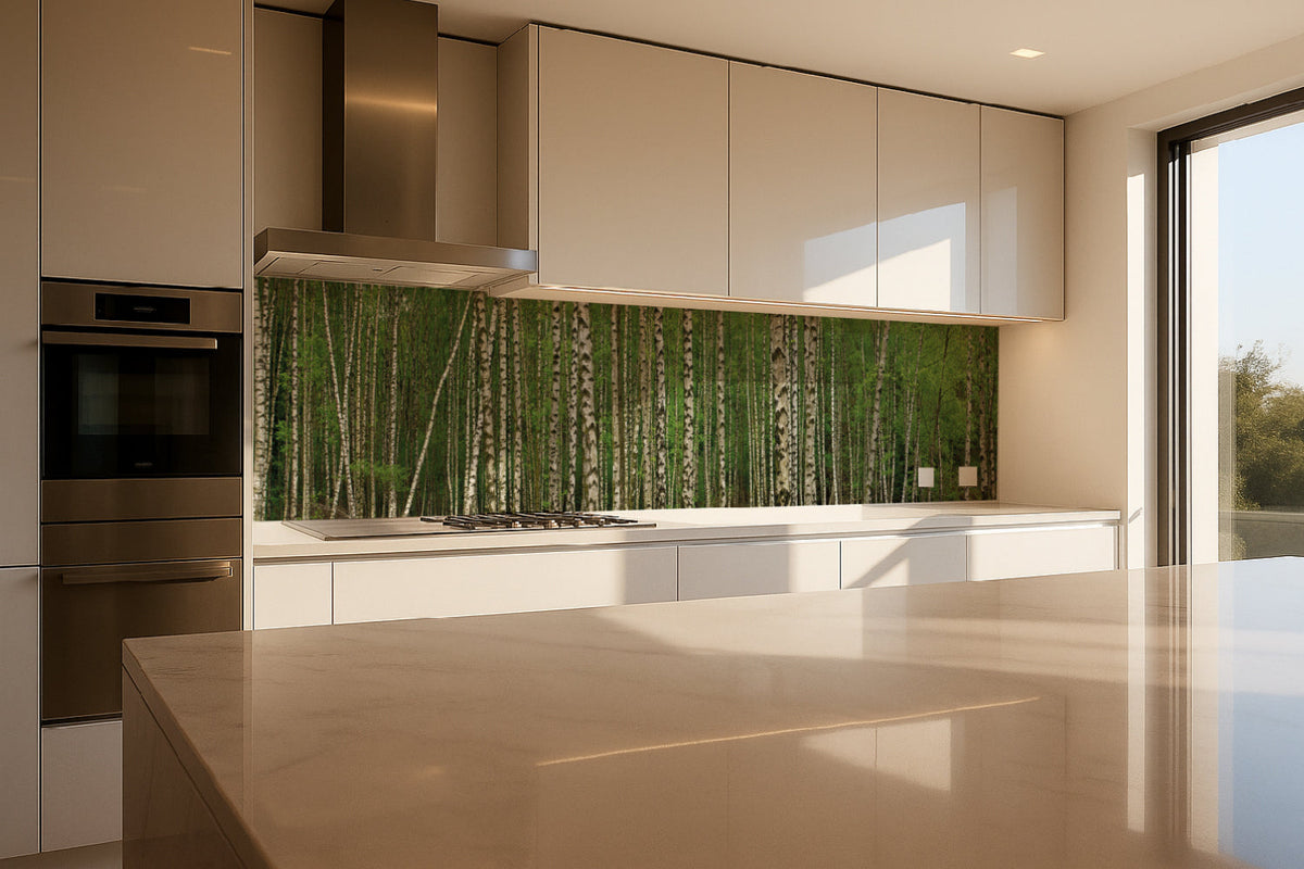 Küchenrückwand Birkenwald