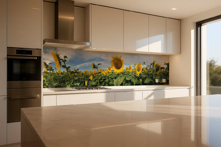 Küchenrückwand Sonnenblumenfeld