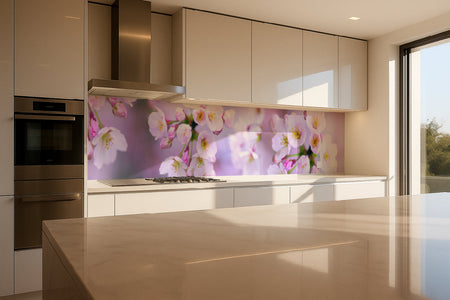 Küchenrückwand Kirschblüten