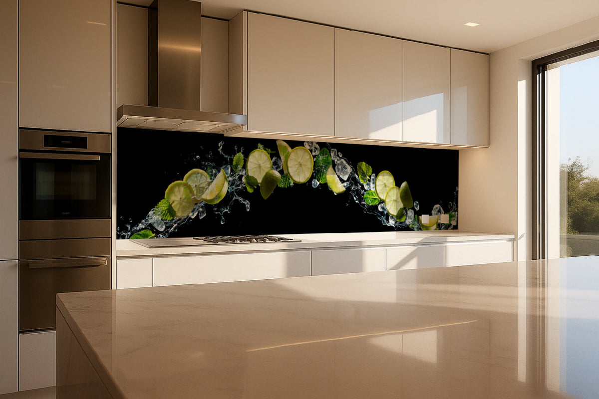 Küchenrückwand Limetten & Minze