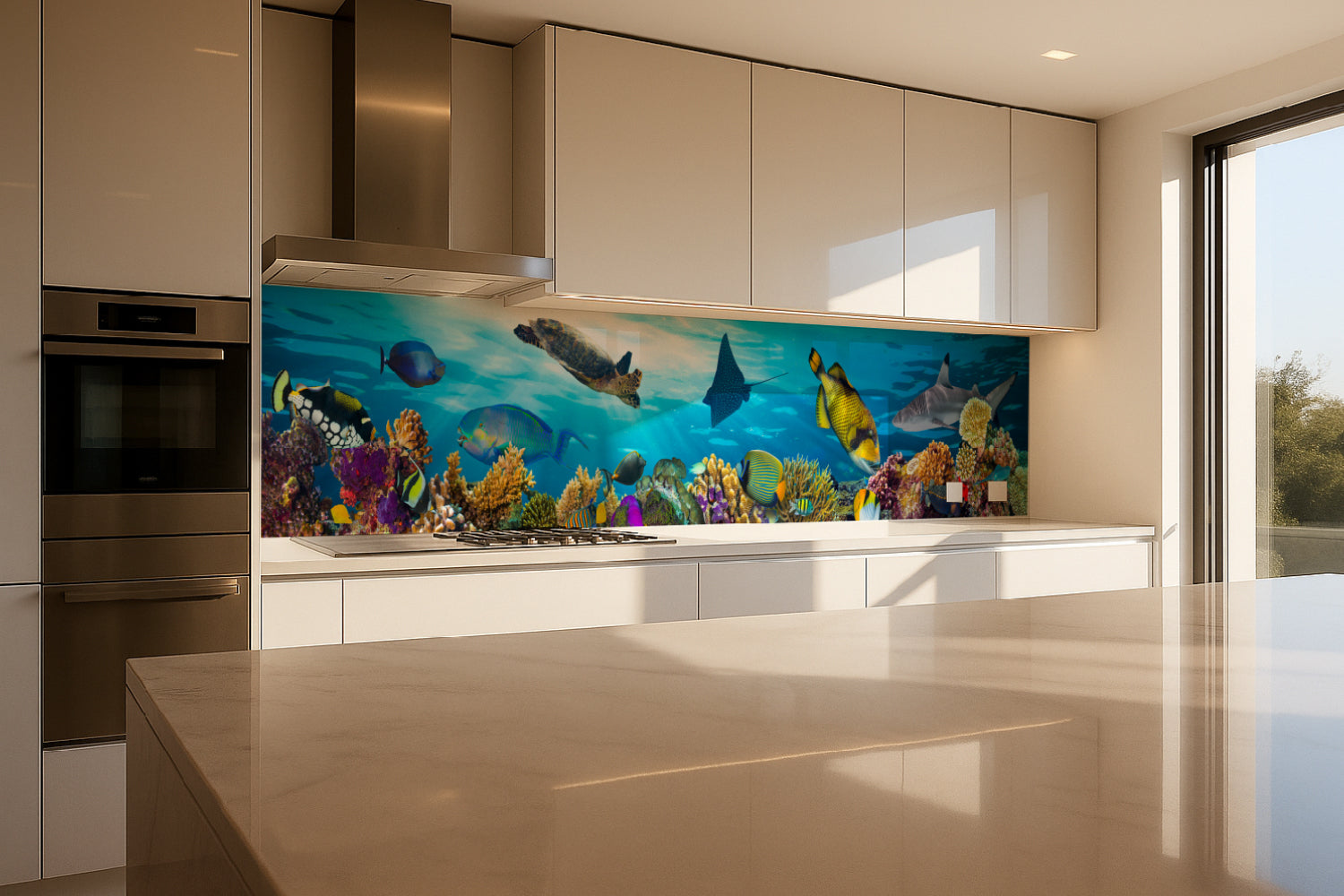 Küchenrückwand Bunte Fische & Korallenriff