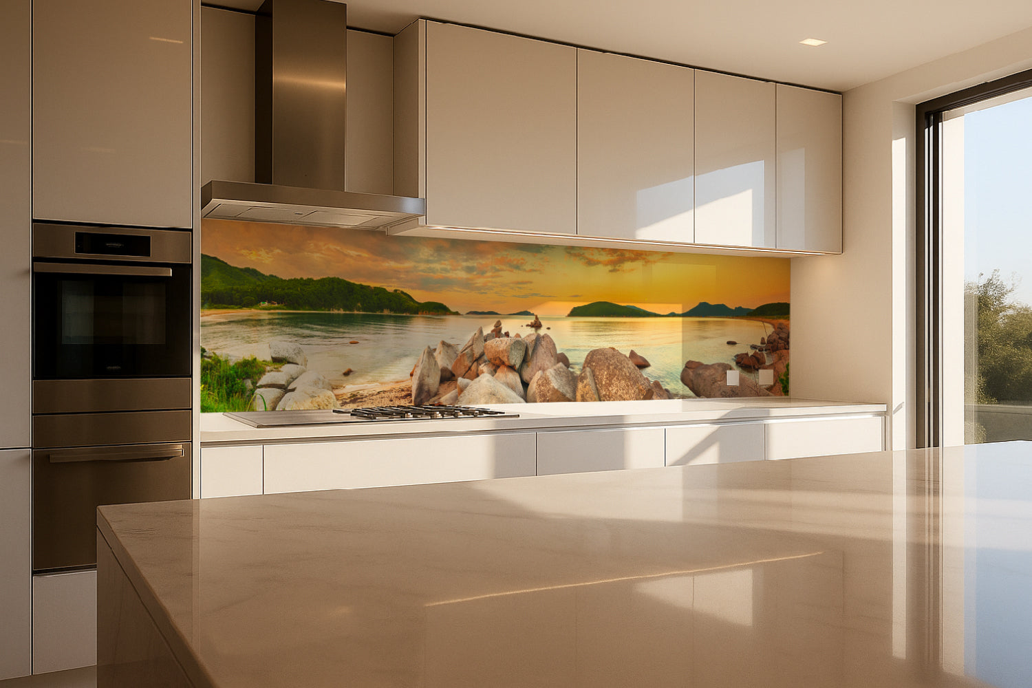 Küchenrückwand Sonnenuntergang am Meer