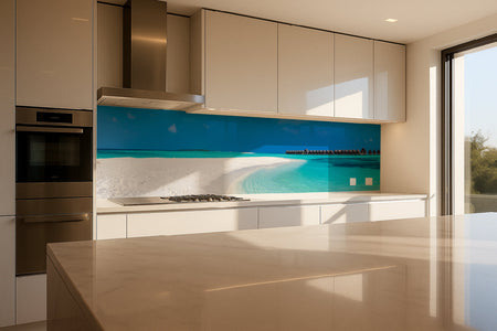 Küchenrückwand Traumstrand & türkisblaues Meer