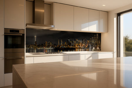 Küchenrückwand Skyline bei Nacht