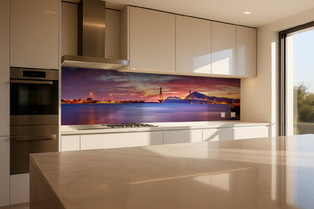 Küchenrückwand Panorama mit Sonnenuntergang