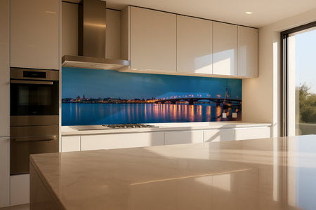 Küchenrückwand Brücke über dem Fluss