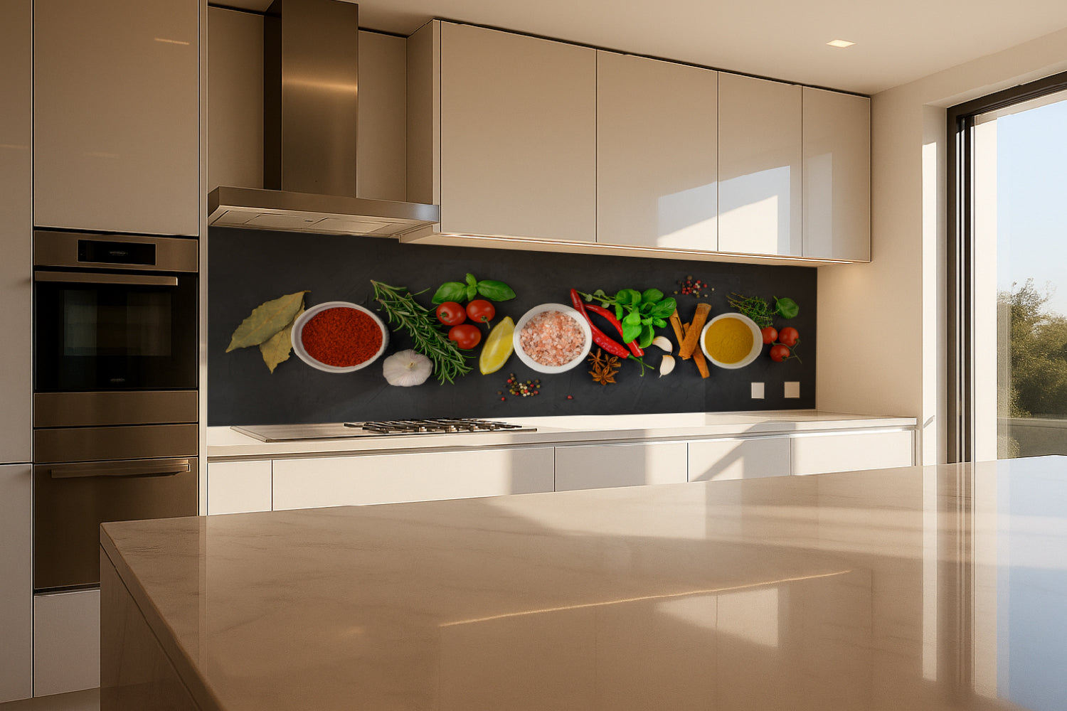 Küchenrückwand Gewürze und Kräuter