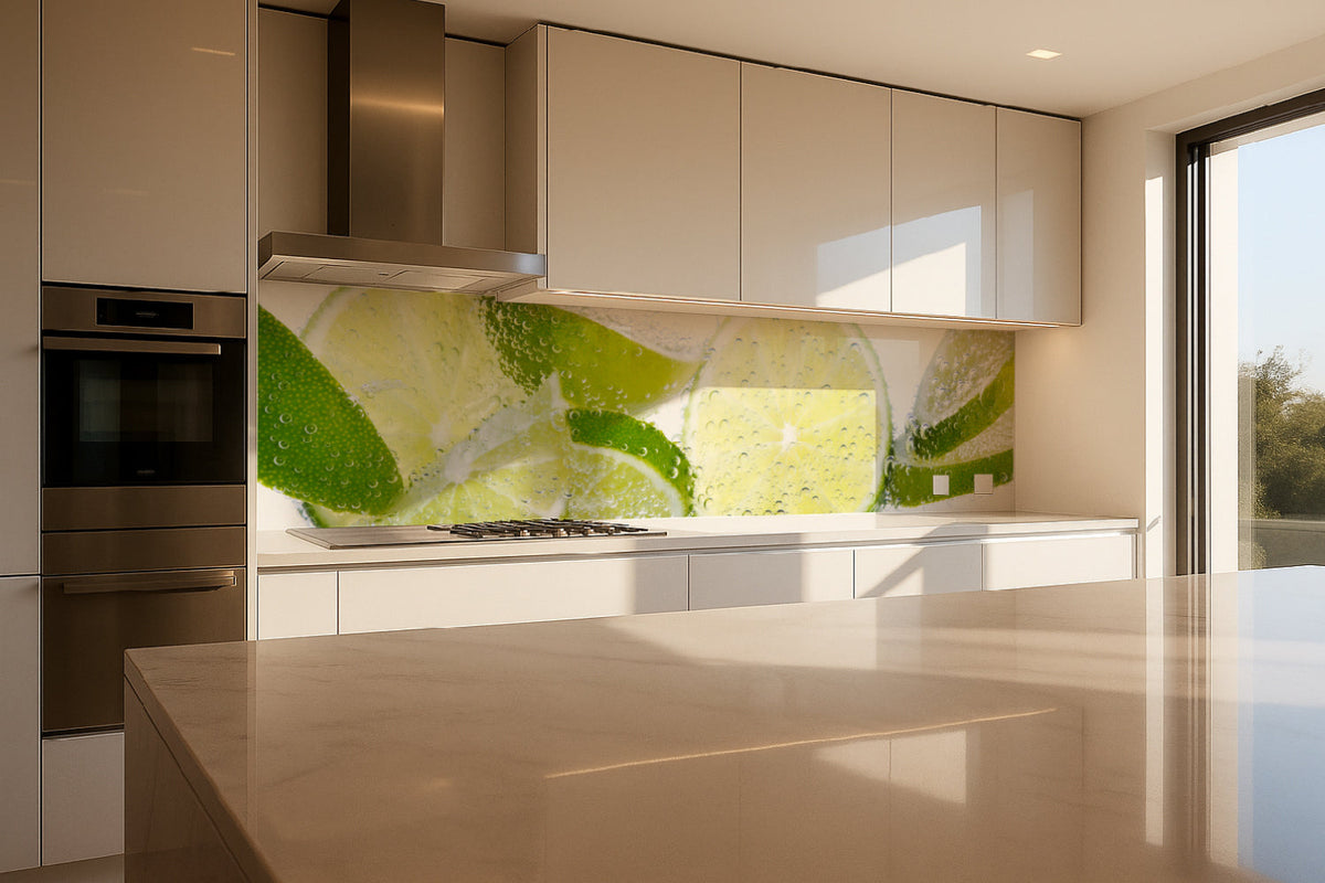 Küchenrückwand Spritzige Limetten
