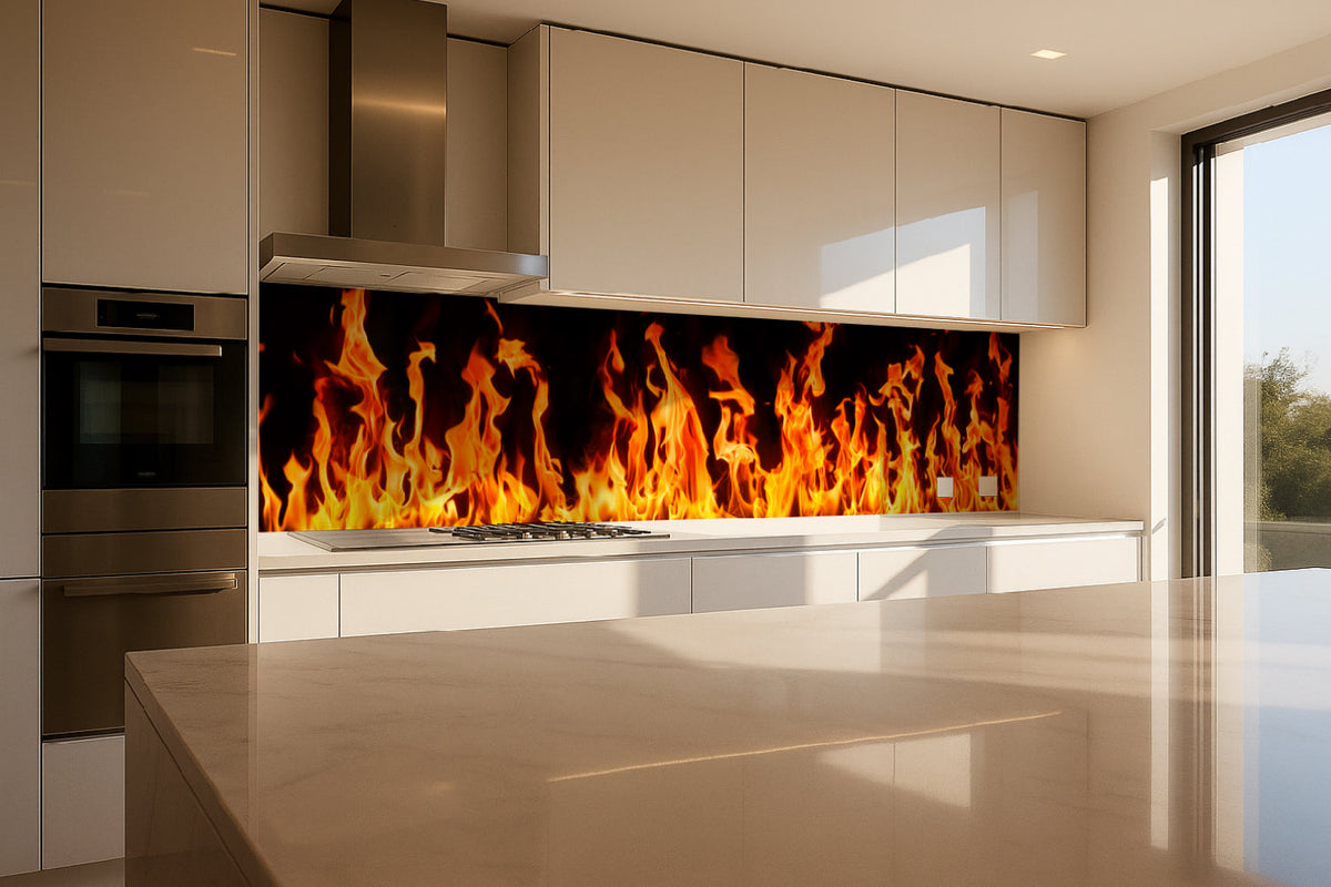 Küchenrückwand Feuer Flammen