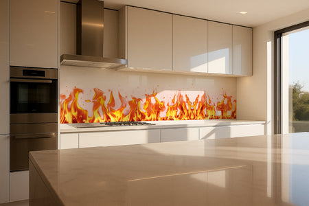 Küchenrückwand Feuer Flammen Design