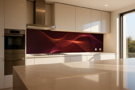 Küchenrückwand Modern Abstrakt Wellen