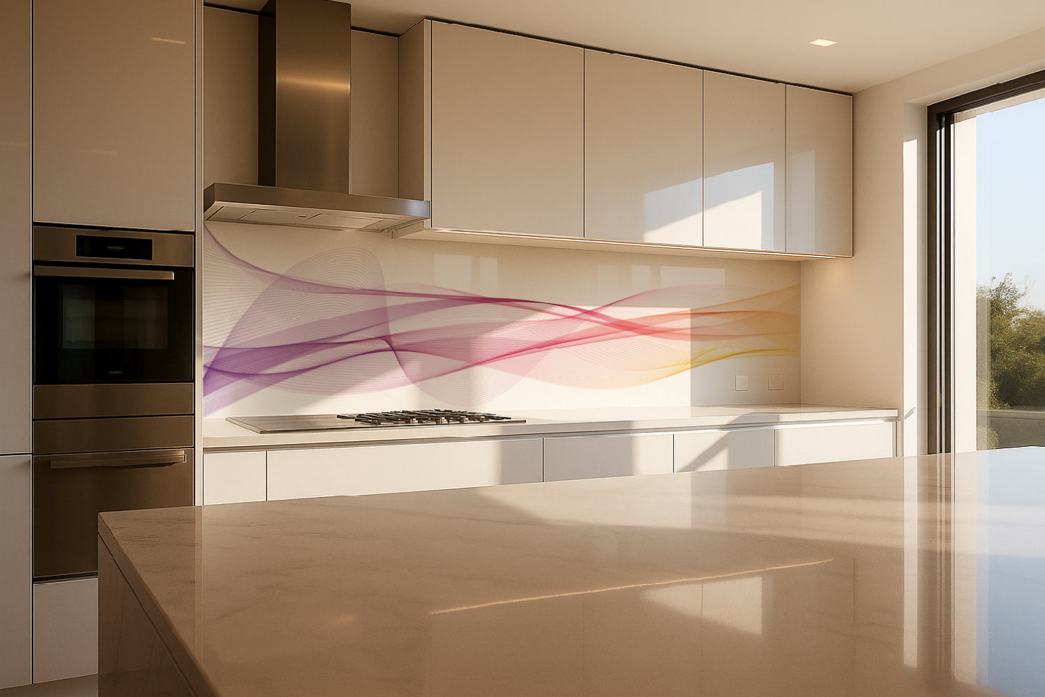 Küchenrückwand Elegant Pastellfarben