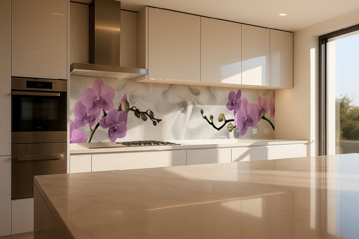 Küchenrückwand Orchidee Lila Design