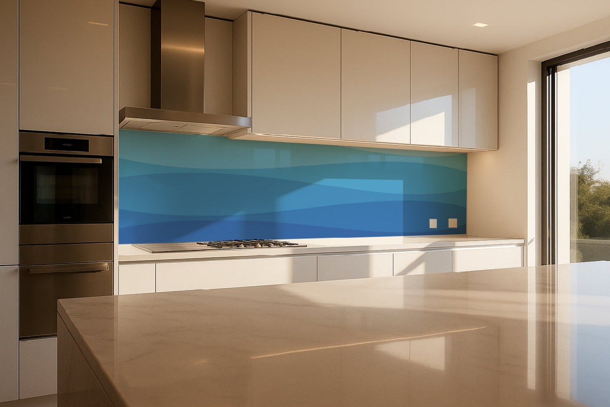 Küchenrückwand Sanfte Blautöne Design