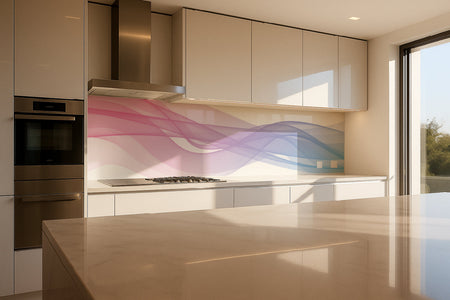 Küchenrückwand Pastell Wellenmuster