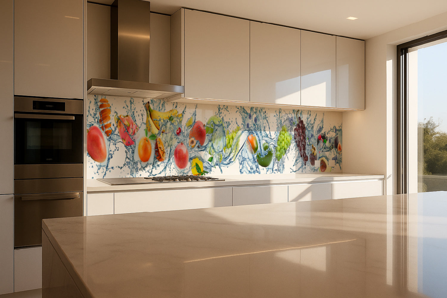 Küchenrückwand Obst im Wasser Splash