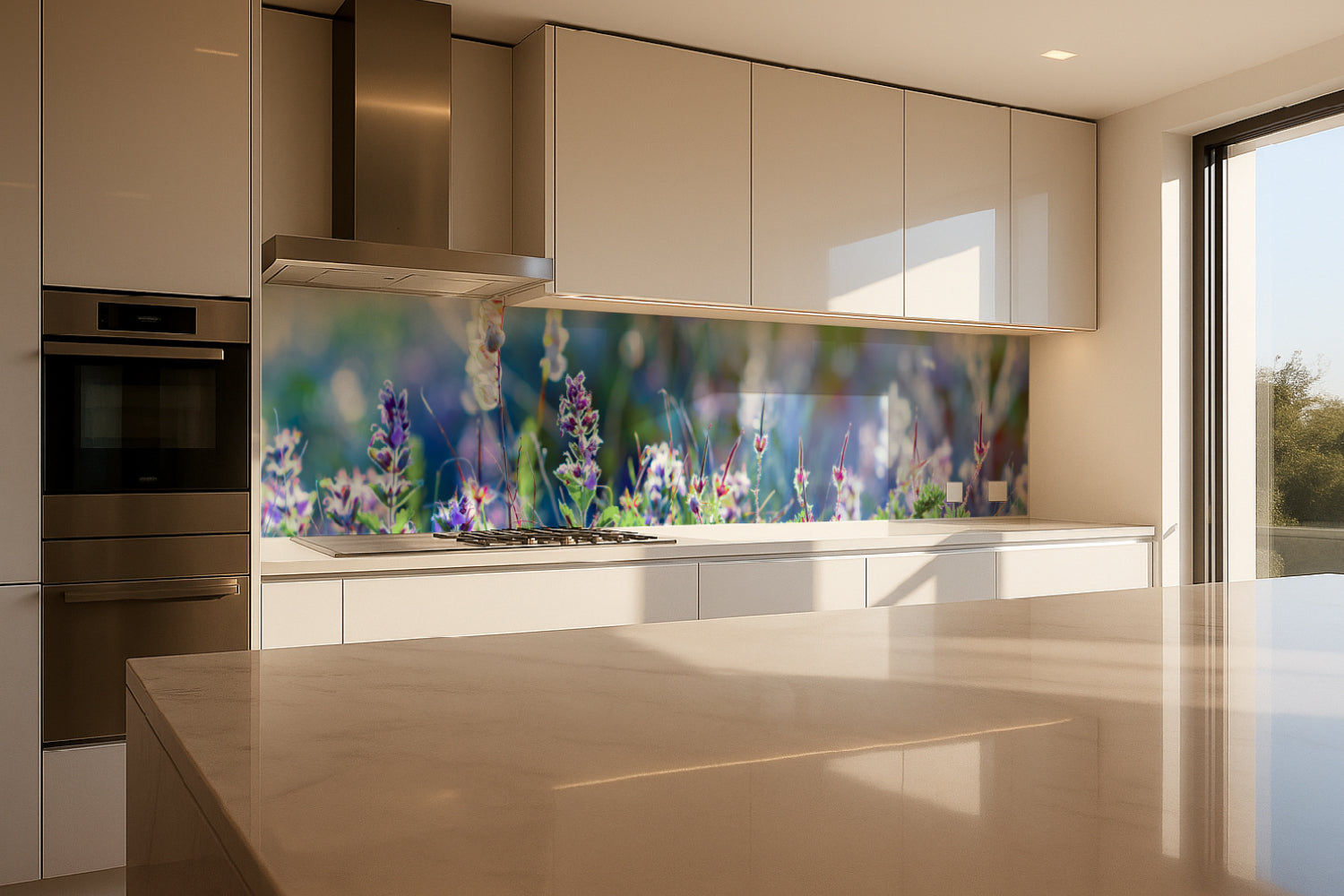 Küchenrückwand Zarte Frühlingsblumen