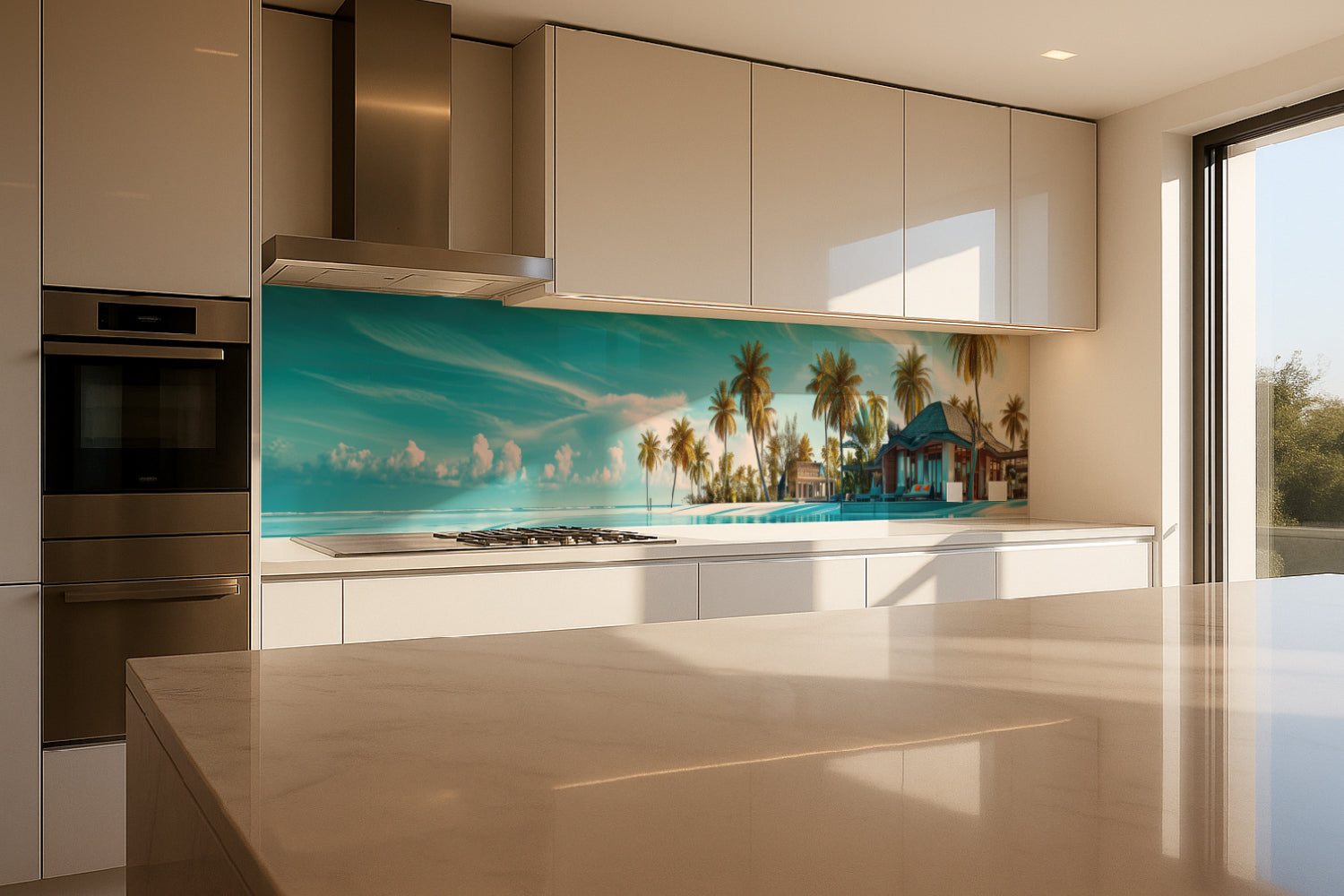 Küchenrückwand Palmenstrand