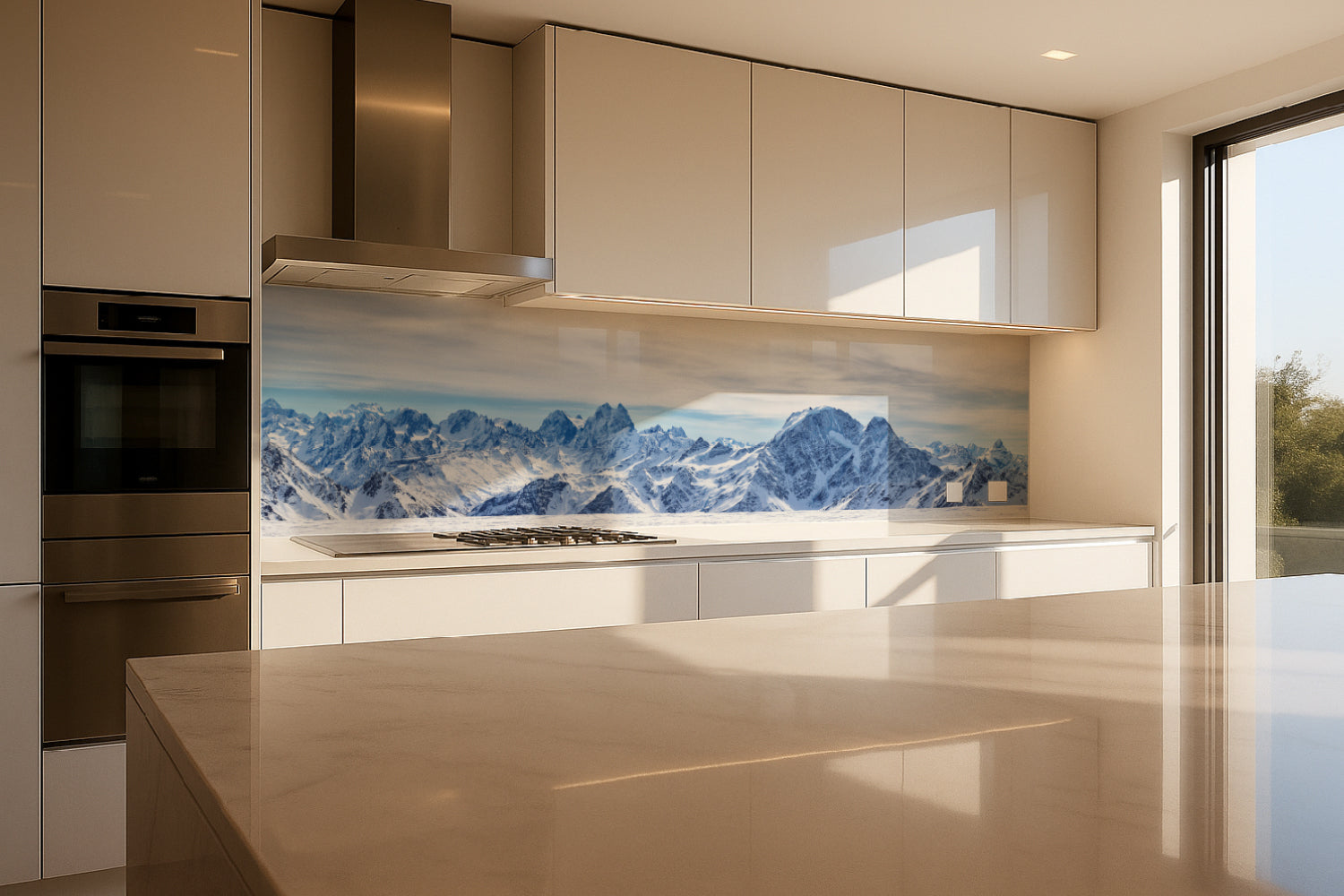 Küchenrückwand Panorama Winterberge