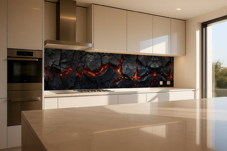 Küchenrückwand Lava und Gestein