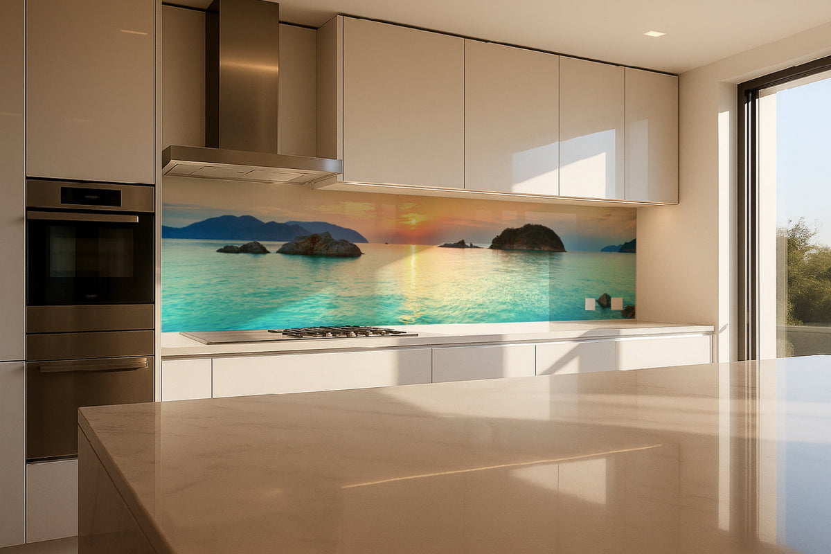 Küchenrückwand Sonnenuntergang am Meer