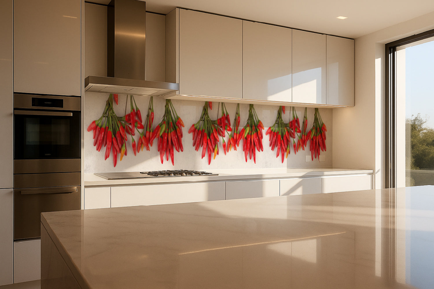 Küchenrückwand Rote Chilischoten