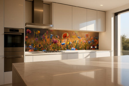 Küchenrückwand Sommerliche Wildblumen