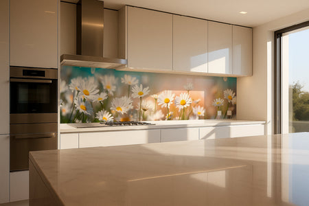 Küchenrückwand Gänseblümchen im Sonnenlicht