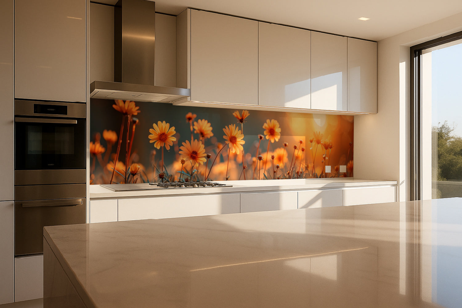 Küchenrückwand Sommerblumen