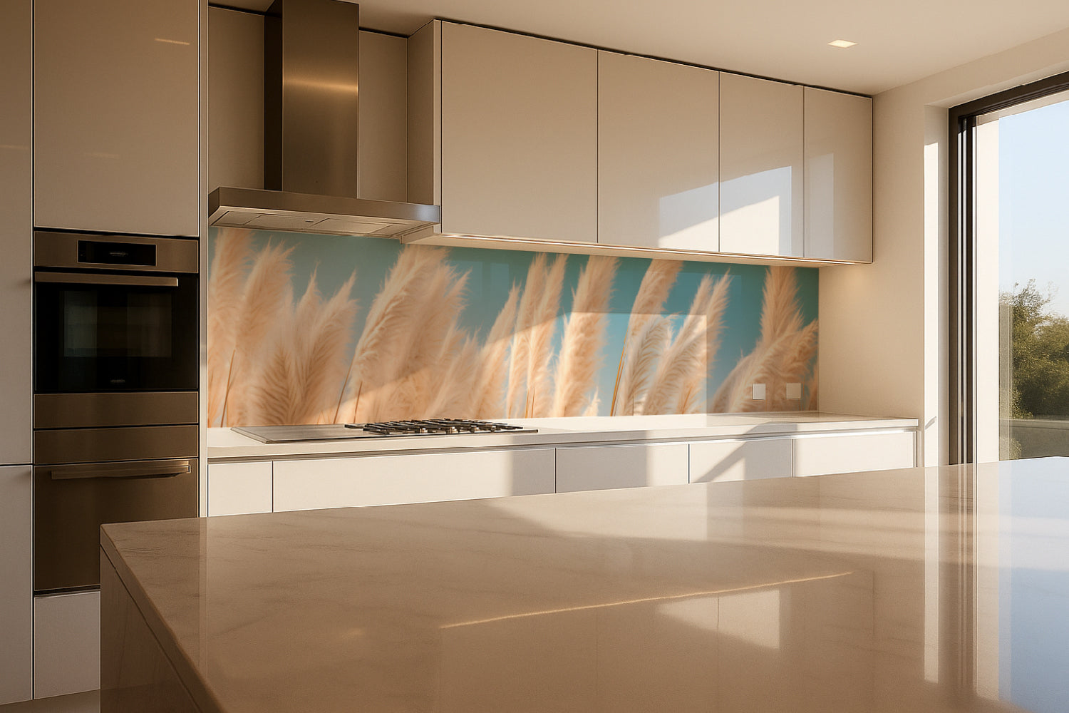 Küchenrückwand Boho Stil Naturmotiv