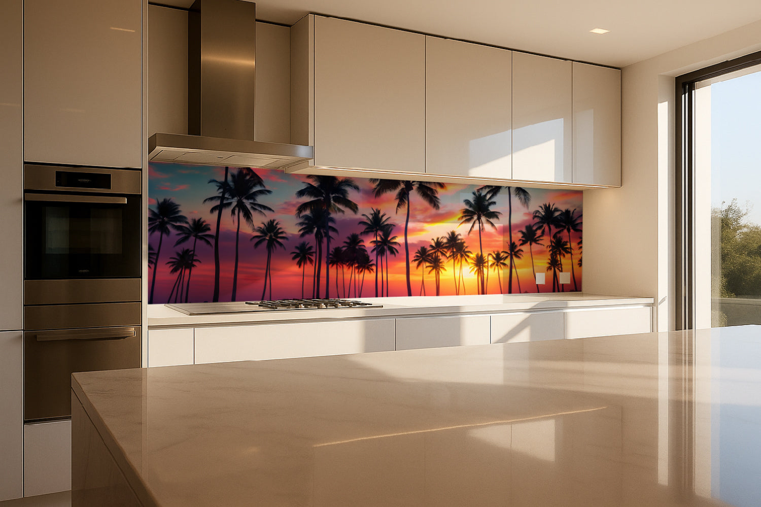 Küchenrückwand Tropischer Sonnenuntergang