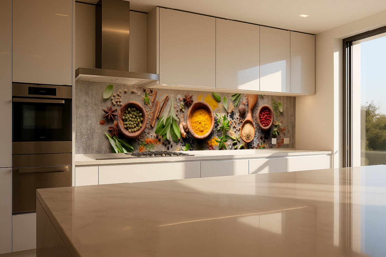 Küchenrückwand Gewürze und Kräuter