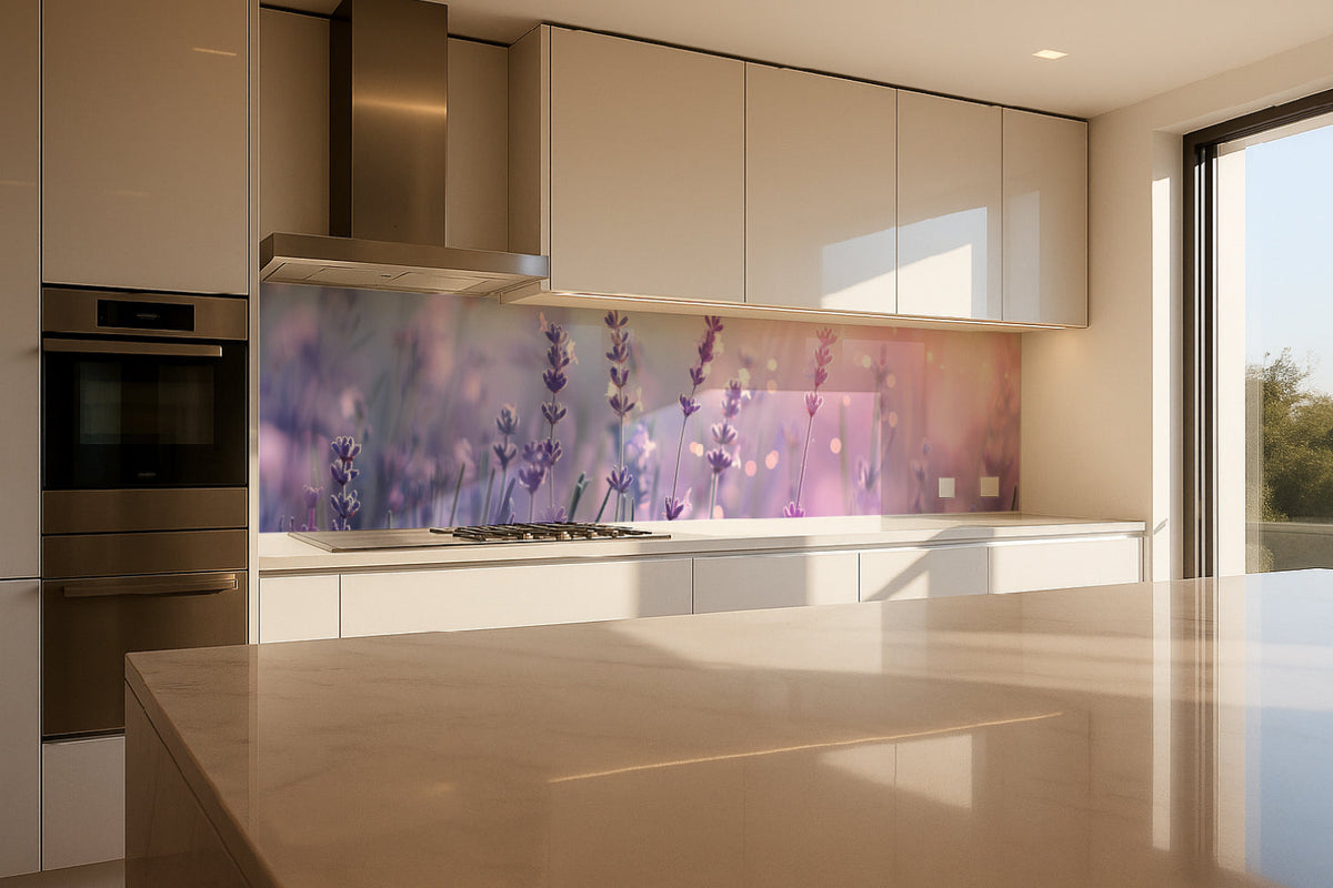 Küchenrückwand Blumenmotiv Lavendel