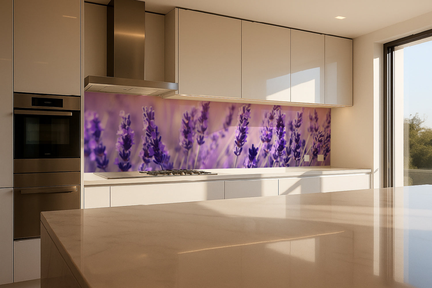 Küchenrückwand Lavendelfeld