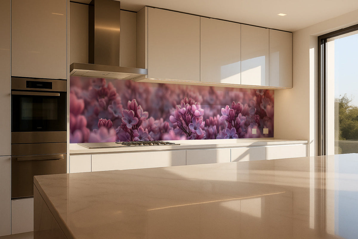 Küchenrückwand Fliederblüten Romantik