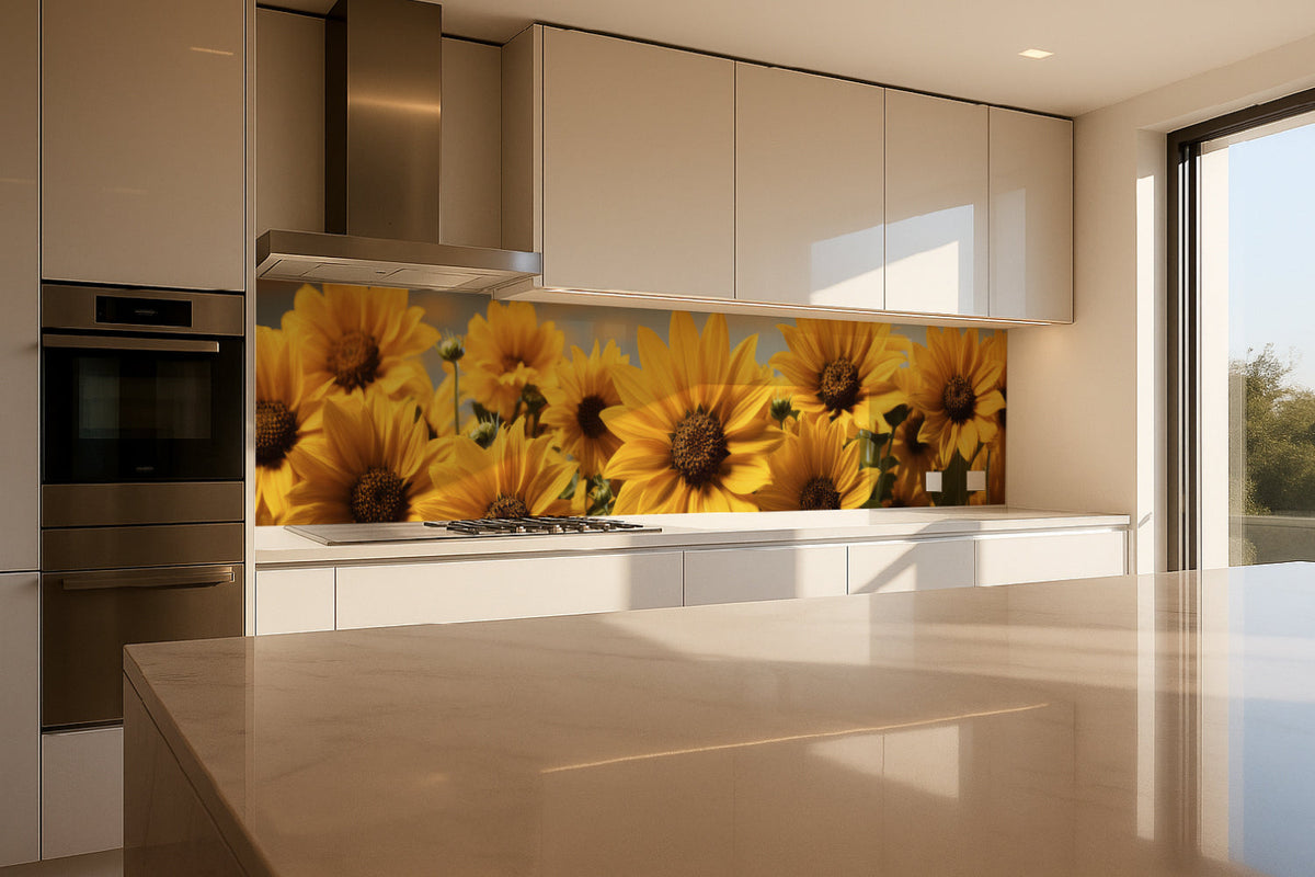 Küchenrückwand Sonnenblumenfeld