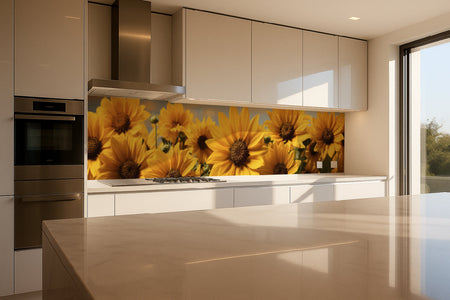 Küchenrückwand Sonnenblumenfeld