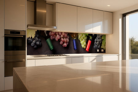 Küchenrückwand Wein und Trauben