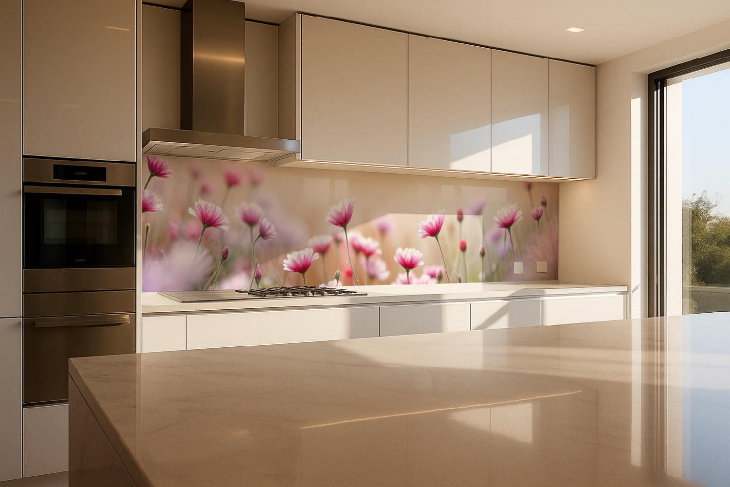 Küchenrückwand Frühlingsblumen