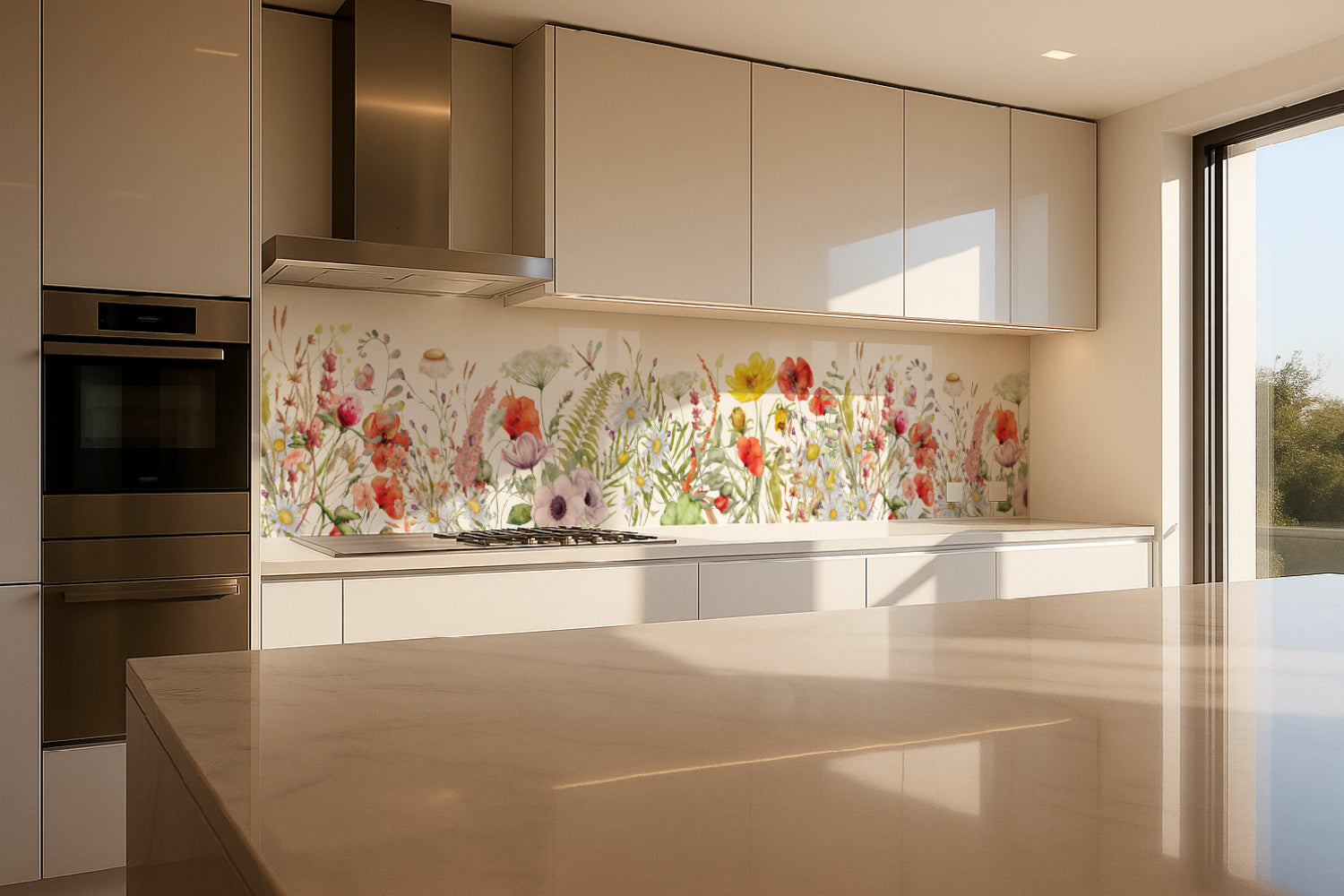 Küchenrückwand Bunte Wildblumen