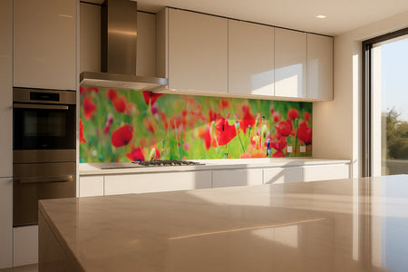 Küchenrückwand Mohnblumen Wiese