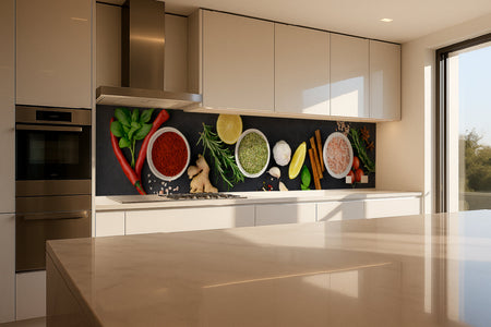 Küchenrückwand Gewürze und Kräuter