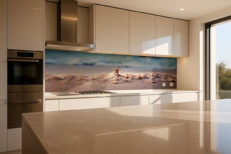 Küchenrückwand Seesterne am Strand