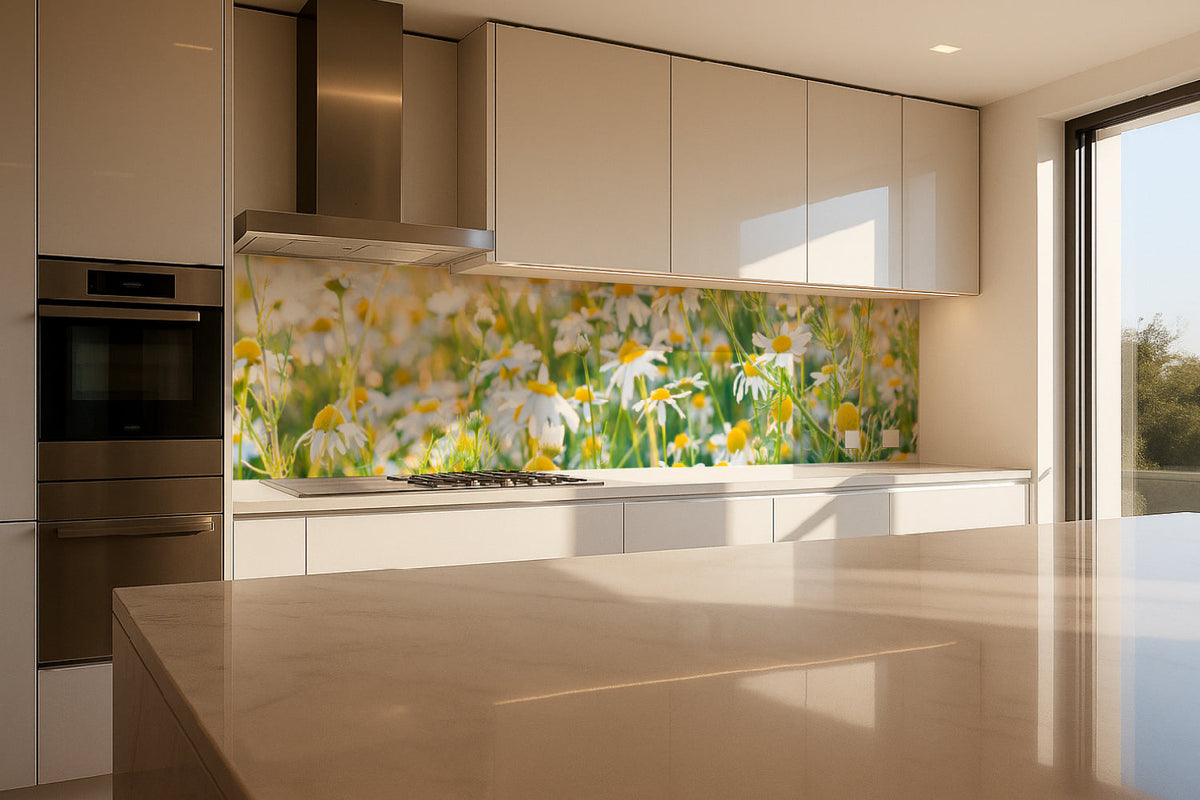 Küchenrückwand Kamillenwiese